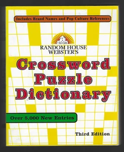 New Crossword Puzzle Dictionary Random House Websters 3rd PB Nancy Schuster NEW - Picture 1 of 4