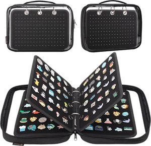 Enamel Pin Display Case, Pins Storage Organizer, Travel Brooch Display Bag - Picture 1 of 12