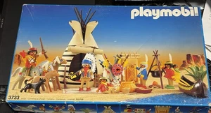(nicht mehr produziert) Vintage Playmobil 3733 Camp Indianer Western Tipi Klicky West mit Box - Bild 1 von 6
