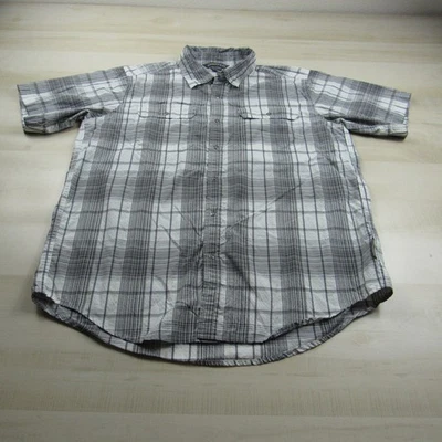 Camisa Exofficio Para Hombres Gris Grande A Presión Botones Nylon Tecnología Exterior Transpirable Foto 1 de 4