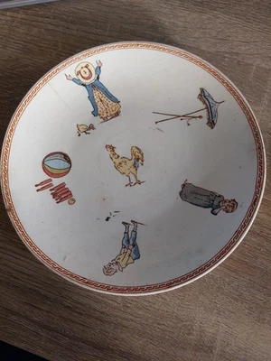 Assiette Sarreguemines Enfant De Richard 1910 Poupée Ancienne Jumeau Steiner Bru - Photo 1/4