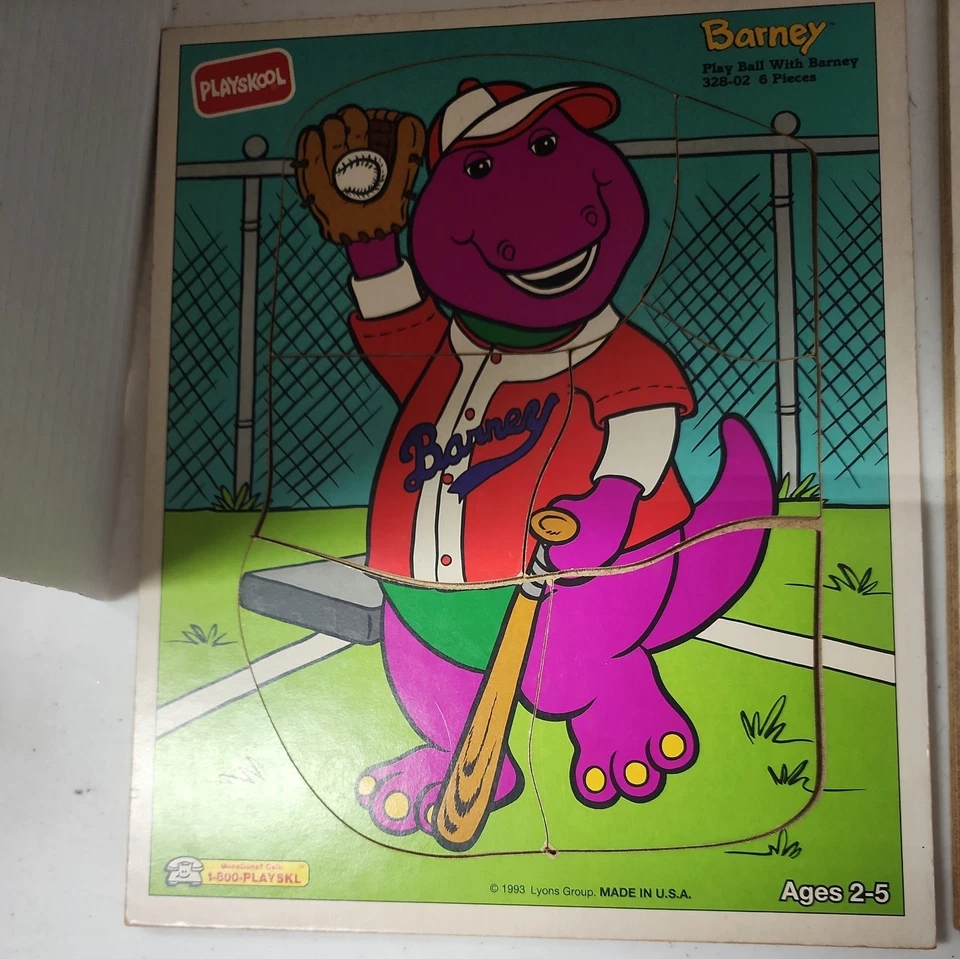 Rompecabezas Barney Playskool 1993 vintage Foto 1 de 3