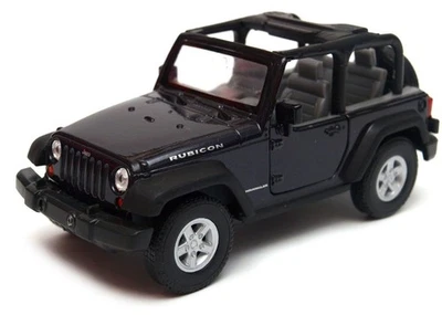 Welly Jeep Wrangler Rubicon Graphite 1:34 1:39 Scales 4.5 Inch US DUTIES PAID - Image 1 of 4