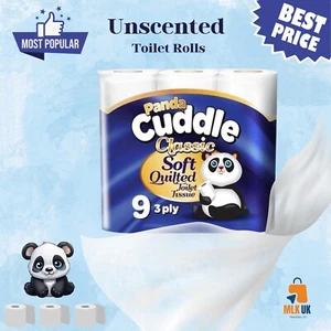 Panda Cuddle Classic 3 Ply Toilet Tissue Roll - 63 Rolls (7 x 9 Packs) - Picture 1 of 2
