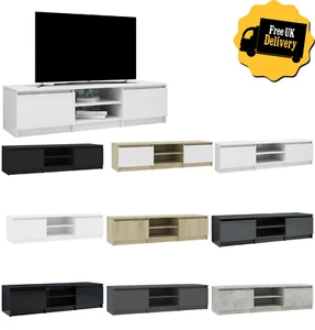 Modern TV Bench Cabinet Unit Media Centre Sideboard Table Drawers Storage Shelf - Picture 1 of 75