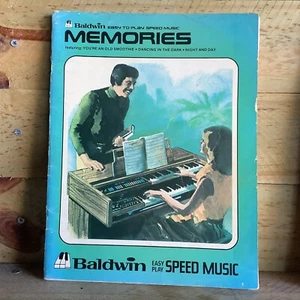 BALDWIN EASY PLAY SPEED MUSIC - MEMORIES -  VINTAGE MUSIC BOOK ORGAN - Bild 1 von 8
