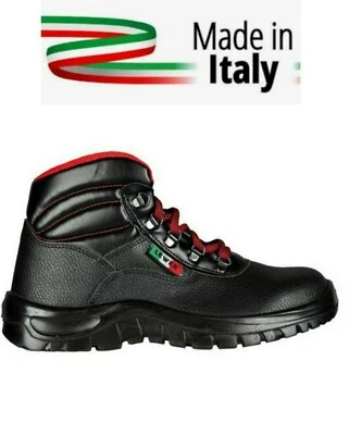 Scarpe Antinfortunistiche da lavoro LEWER alta Scarpe da lavoro S1p alte nero - Immagine 1 di 4