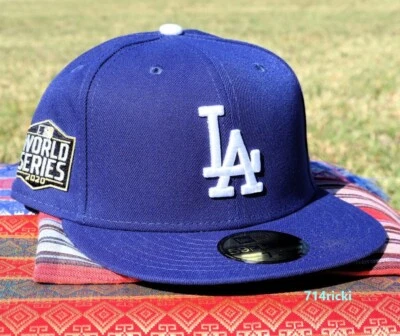 2020 MLB World Series Los Angeles Dodgers Fitted Hat New Era 59FIFTY On Field - Image 1 of 4