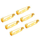 50x Sicherheitsstangen Stifte 25mm Broschen Verschluss Nadelrücken Gold Ton