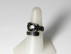 Schöner Sterling Silber Blume Blüte Löffel Ring Größe 8,5 - 11579 - Bild 1 von 4