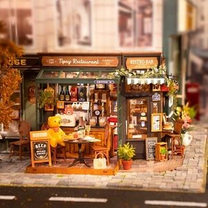 Rolife Tipsy RestaDIY Miniature Dollhouse Kit Wooden Mini House for Gifts - Picture 1 of 8