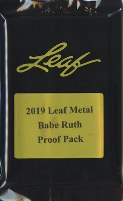 Babe Ruth RARE 2019 Leaf Metal Pre Production Proof Sealed Pack Slabbed Card - Image 1 of 2
