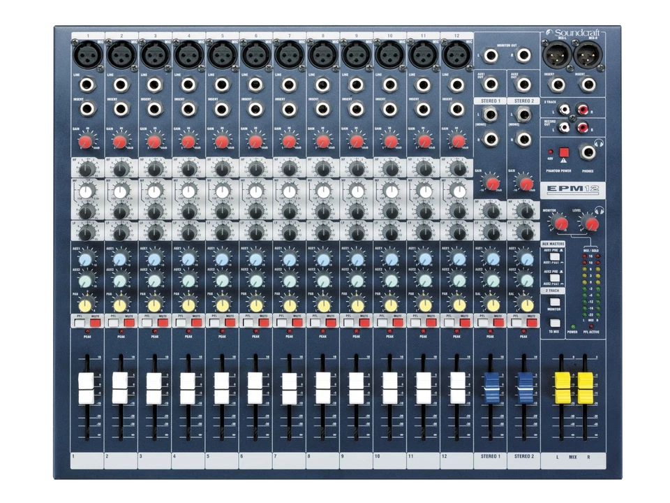 Soundcraft EPM12 High-Performance 12-Channel Audio Mixer - Image 1 of 1