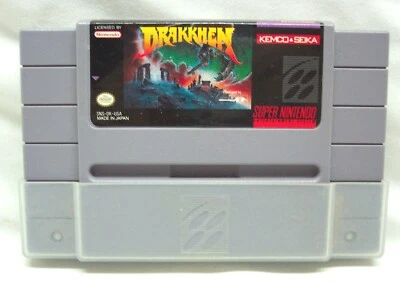 Vintage Original DRAKKHEN SNES VIDEO GAME Cart Cartridge 1991 Tested Dust Sleeve - Image 1 of 3