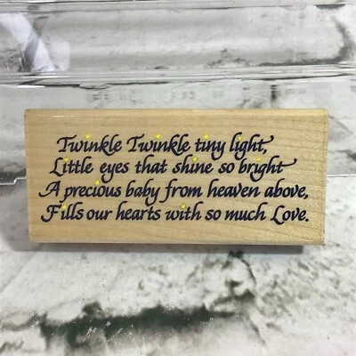 "Sello de goma Twinkle Poema #N061 nuevo bebé 4,5"" X 2"" estampado vintage 1997" Foto 1 de 4