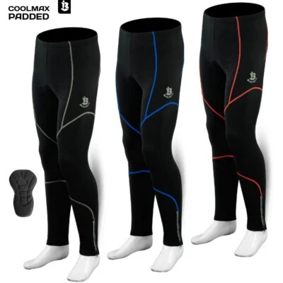 Mens Cycling Trouser Compression Cycling tight Padded Cycle Leggings Long Pants - Image 1 of 4