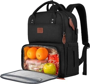 Lunch Backpack Insulated Cooler Backpacks with USB Port School Laptop Bookbag - Picture 1 of 7