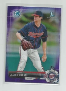 2017 Bowman Draft Chrome CHARLIE BARNES Purple Refractor 026/250 - Picture 1 of 1