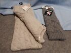 Joe Boxer Leg Warmers & Scarf Gray Nwt 