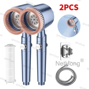 2x 5Modi Duschkopf Hochdruck Filtration Clean Duschbrause Körpermassage Kopfhaut - Bild 1 von 9