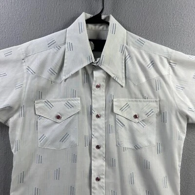 Vintage Panhandle Slim Shirt Mens 15.5 Western Button Up 70s 80s Made in USA - Image 1 of 4