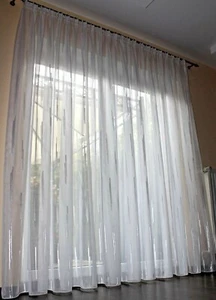 NEU Moderne & Hochwertige Fertiggardine Voile Bleiband MAßANFERTIGUNG - Bild 1 von 7