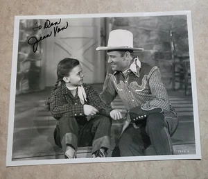 8x10 Foto ~ SADDLE PALS 1947 Gene Autry Kind Schauspielerin Jean Van SIGNATUR!! - Bild 1 von 2
