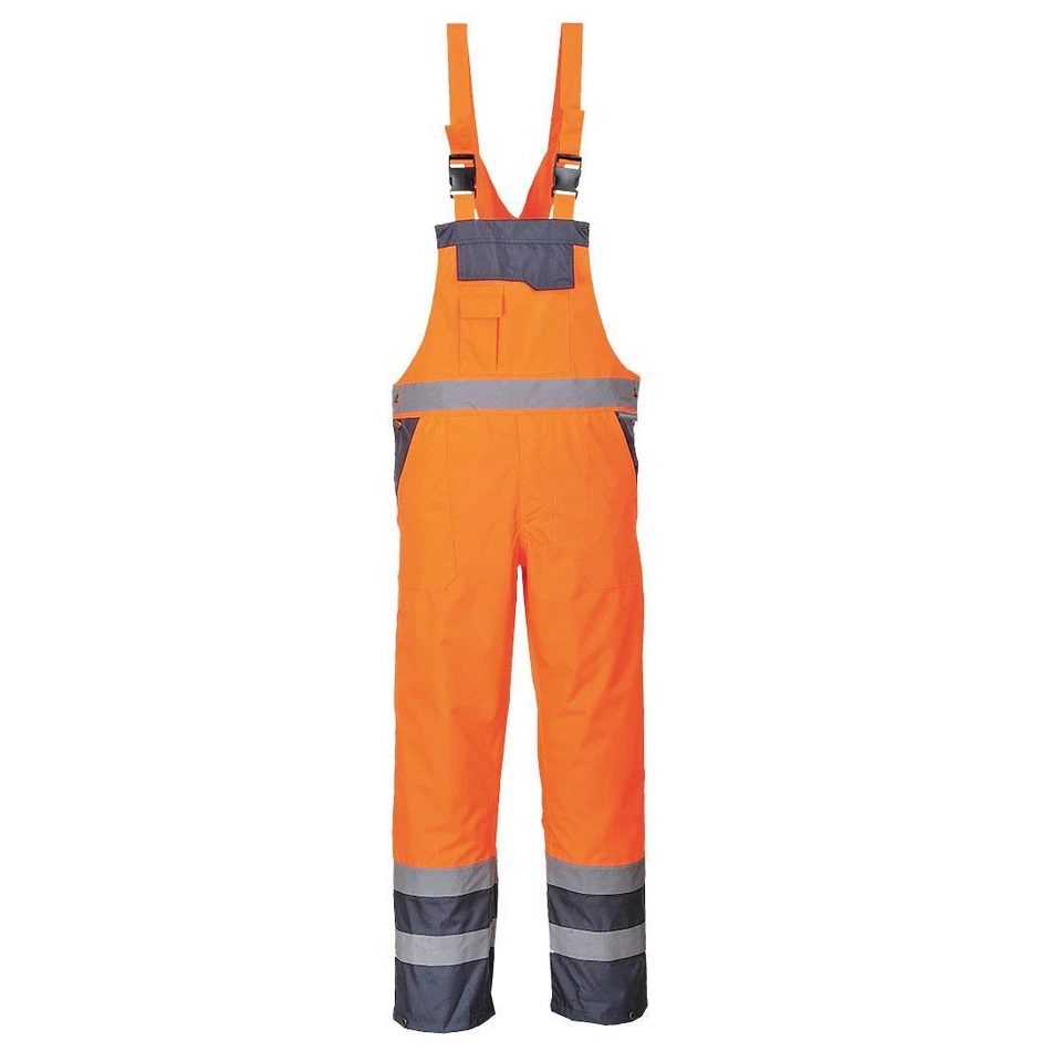 PORTWEST Hi-Vis Breathable Contrast Rain Bib and Brace S488 - Image 1 of 1