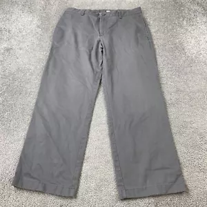Van Heusen Classic Pants Men's 33x30 Gray Cotton Dress Work Trousers - Picture 1 of 9