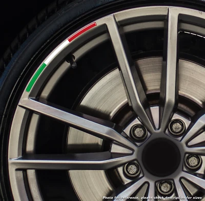 JAKEDESIGNS ITALIA Adesivi Cerchio Ruota 4x Large 155mmx6mm - Italiani - GEL CUPOLA LUCIDO