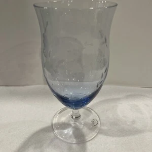 Lenox "SCHMETTERLINGSWIESE" blau geätzt ~ Kelch ~ 7 1/4" hoch ~ 18 Unzen - Bild 1 von 6