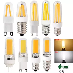 G4 G9 E12 E14 Dimmable LED Corn Bulb Silicone Crystal COB Filament Light Lamp - Picture 1 of 16