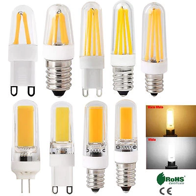 G4 G9 E12 E14 Dimmable LED Corn Bulb Silicone Crystal COB Filament Light Lamp - Image 1 of 4