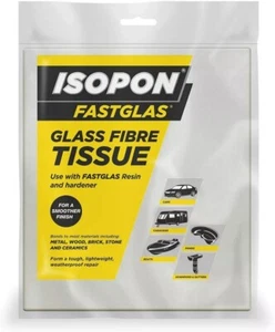 Isopon Fastglas Glass Fibre Repair Tissue Mat Sheet Smooth Finish Use with Resin - Picture 1 of 1