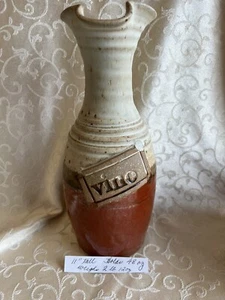 Wine Carafe Pottery 11” Tall Holds 48 Oz - Picture 1 of 2