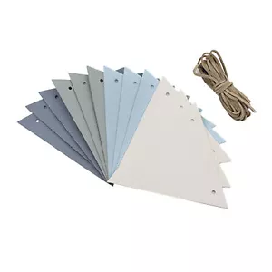 12pcs/set Banner Bunting Waterproof Party Decoration Colorful Bunting Banne Blue - Picture 1 of 11