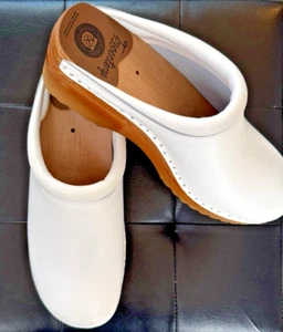 Zuecos suecos Troentorp Rembrandt blancos NUEVOS TALLA EE. UU. para mujer 11 / EE. UU. para hombre 8 / UE 41 - Imagen 1 de 9