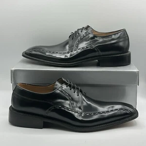 NEU David Eden Herren Echtleder Elegant Schuhe Schwarz Derby Größe 11 - Bild 1 von 12