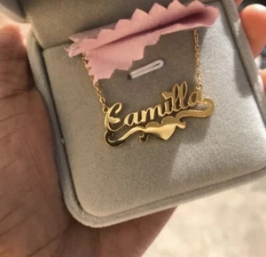 Handmade Custom Jewelry Personalized Name Necklace For Women Statement Heart - Picture 1 of 1