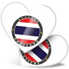 2 x Heart Stickers 7.5 cm - Bangkok Thailand Flag Thai Travel  #5636