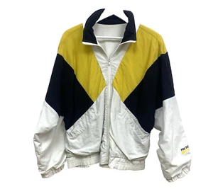 Vintage 80s Style Shell Jacket Casual Sports Tri Colour 22" P2P Raglan Retro VGC - Picture 1 of 12