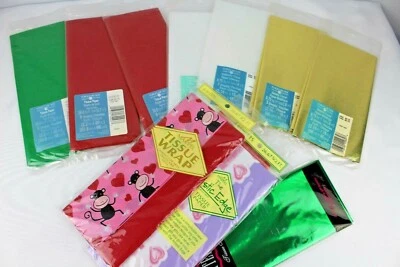 Forget-Me-Not Tissue Paper 8 Packs Silver Red Green + 3 others **QUICK SHIP** - Image 1 of 4