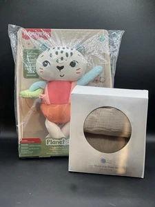 Sábanas suaves transpirables para cuna de muselina colores neutros y Fisher Price Planet Friend - Imagen 1 de 9