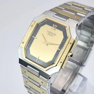 CREDOR 14K Bisel 18K MEDIO Combinación 9300-5320 Cuarzo Oro Plata - Imagen 1 de 9