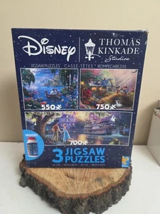 THOMAS KINKADE 3 IN 1 PACK PUZZLES 550 + 700 + 750 PCS WITH PUZZLE GLUE INCLUDED - Picture 1 of 7
