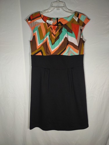 Abito Alyx Geometrico Nero Arancione Verde 14