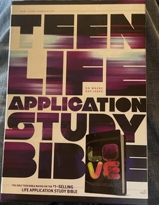 Teen Life Application Study Bible. Blk Tie-dye Edition. Great Condition - Picture 1 of 2
