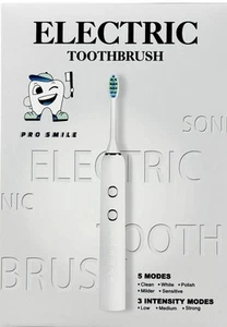 Sonic Electric Rechargeable Toothbrush, for ADULDT. with 2 Head, 5 Mode, Once... - Picture 1 of 8
