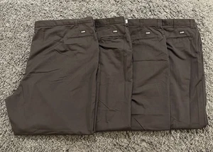 4 Pair NEW Cintas Comfort Flex Brown Work Pants Sz 58x32 945-50 Very Comfortable - Picture 1 of 17