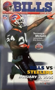 2005 Buffalo Bills Program vs Pittsburgh Steelers 01-02-05 at Buffalo - Picture 1 of 1
